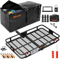 Mockins 60"x36"x6" XL Heavy Duty Trailer Hitch Cargo Carrier w/ 500Lbs. Cap by Mockins