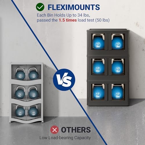 FLEXIMOUNTS 150 QT Stackable Plastic Storage Bins - Image 3