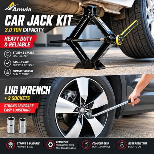 Car Jack Kit 3 Ton Scissor Jack - Image 3