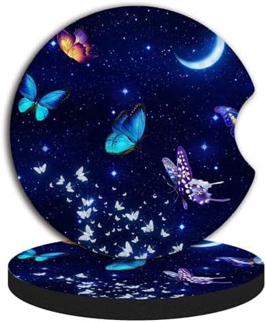 2pcs Blue Butterfly Cup Coaster - Image 5