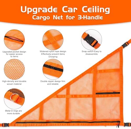 3 Handles Car Ceiling Cargo Net - Image 3