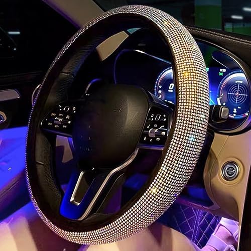 Car Bling Steering Wheel Cover for Women, Colorful Rhinestone Accessories - Image 2