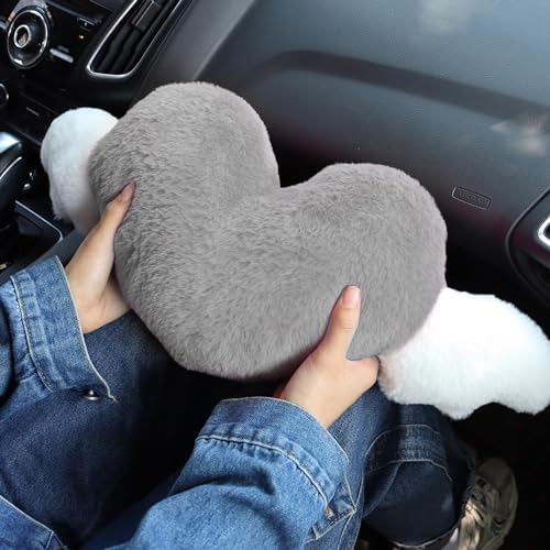 2 Pack Heart Shaped Cute Car Headrest Pillow - Image 6
