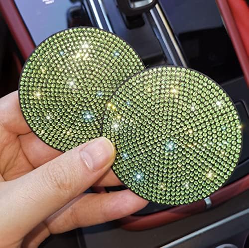 NBTEPEM 2pcs Bling Car Cup Holder Coaster, 2.75 inch Anti-Slip Shockproof - Image 4