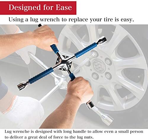 ETERNA Professional 16" Four Way Lug Wrench, Anti-slip Design Cross Wrench - Image 3