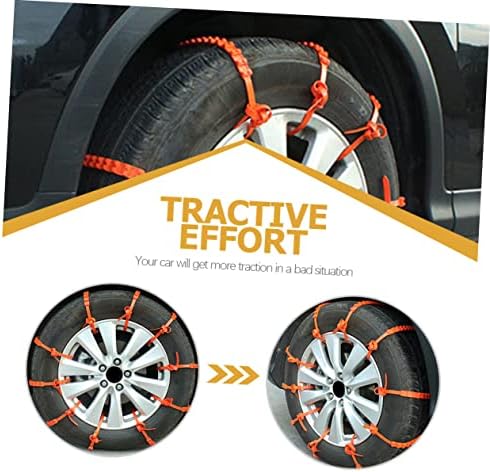 10pcs Orange Plastic Car Tire Chains - Image 3