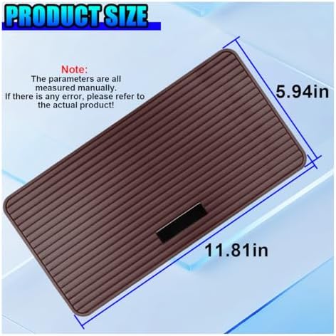 Craedli Car Dashboard Anti-Slip Mat, 11.81"×5.94" Waterproof PVC Phone Gripping - Image 2