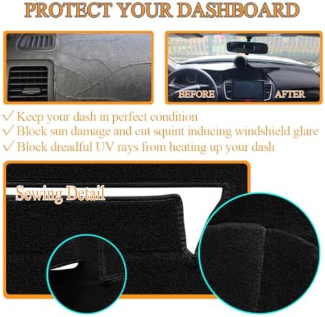 Dash Cover Mat Fit for 1999-2006 GMC Sierra/Chevy Chevrolet Silverado 1500 2500 - Image 6