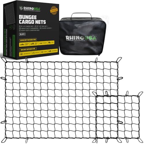 Rhino USA Bungee Cargo Net Set by RhinoUSAInc