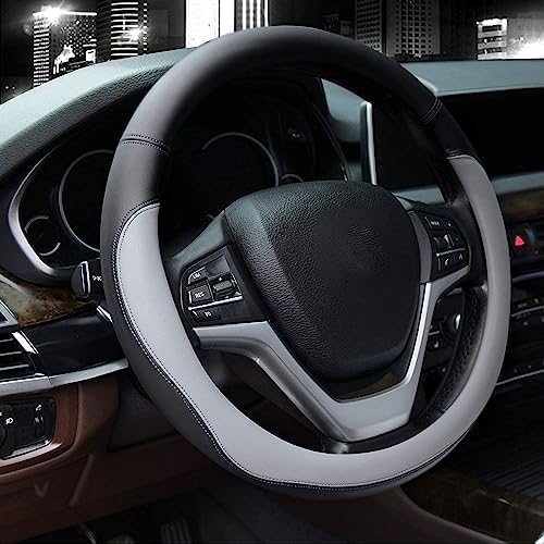 Valleycomfy Microfiber Leather Steering Wheel Cover Large-Size - Image 3