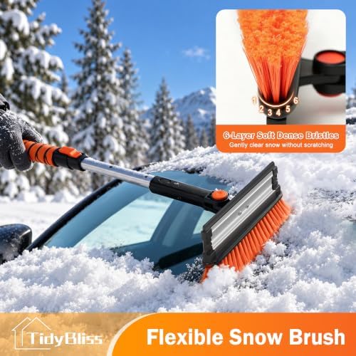 TidyBliss 37” Snow Brush with Ice Scraper & Squeegee - Image 2