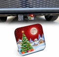 Trailer Hitch Cover 2 Inch Christmas, Christmas Trees Snowy Winter Heavy-Duty by Beabes