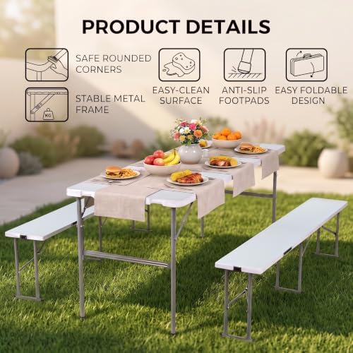 ZENY Folding Picnic Table Set - Image 4