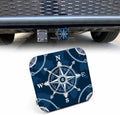 Trailer Hitch Covers Compass, World Map Nautical Wind Rose Compass Rope Knots by Beabes