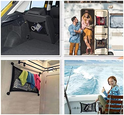 2 Pack Small Cargo Net Pocket Storage Mesh Net Elastic Automotive Cargo Nets - Image 6