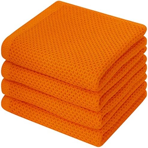 Kitinjoy 100% Cotton Waffle 4-Pack Kitchen Towels by Kitinjoy