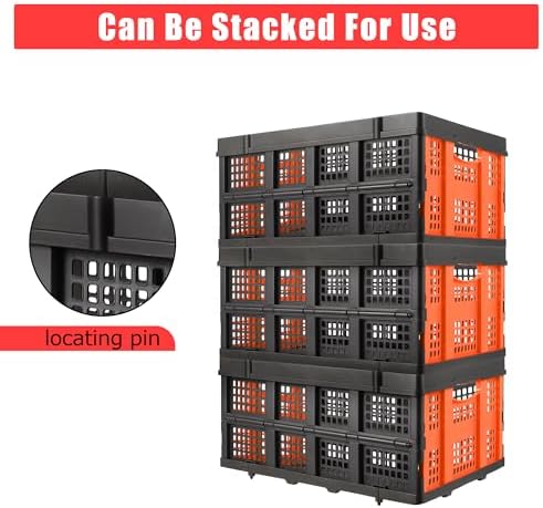 Garvee Collapsible Crate, 55L Foldable Plastic Milk Storage Crate - Image 7