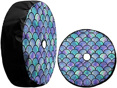 Rainbow Mermaid Scale Spare Tire Cover - Image 3