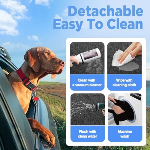 MYJAQI Back Seat Extender for Dogs, Hard Bottom Dog Truck Car Seat Cover - Image 6