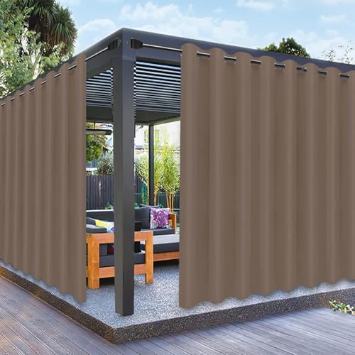 PureFit Outdoor Curtains for Patio Waterproof Weatherproof Outside Curtains by PureFit
