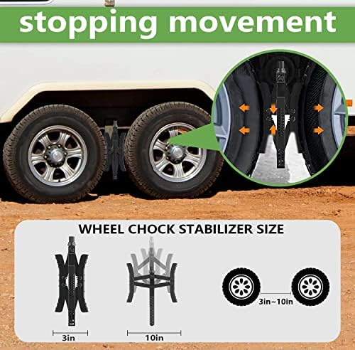 RVPNR217B RV Wheel Chock Stabilizer, Camper x chocks Travel Trailer, Wheel - Image 2