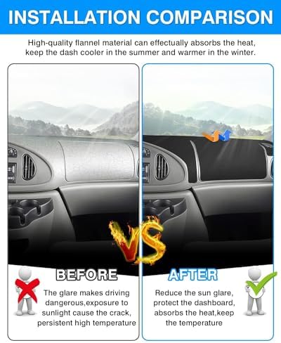 Autorder Dashboard Cover Mat for Ford E150 E250 E350 1997-2008/E450 2003-2008 - Image 3