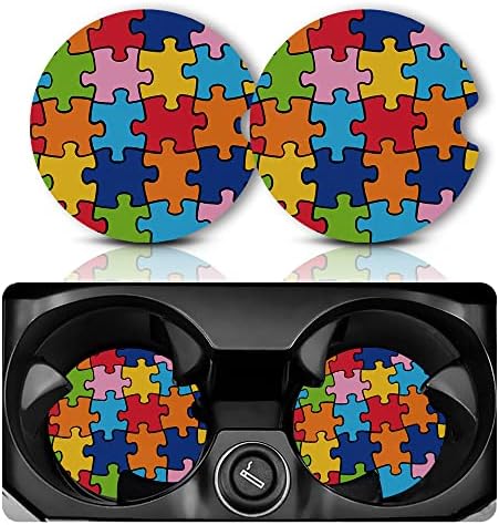 Yonlevres Car Coasters for Cup Holders, 2 Pack by Yonlevres
