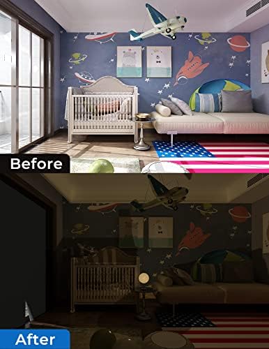 Sumobaby Blackout Curtains for Bedroom 50"x57" Portable No Drill Blackout Blinds - Image 6