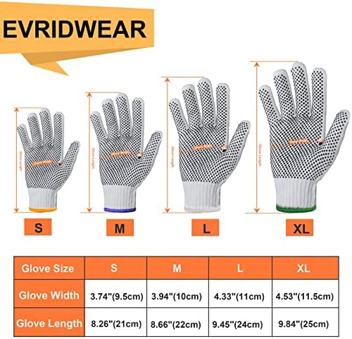 Evridwear Cotton Polyester String Knit Shell Safety Protection Work Gloves - Image 5