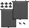 PLTCAT Car Side Window Sun Shades, 2 Pack Stretch Mesh Covers, 20 x 22 in by PLTCAT