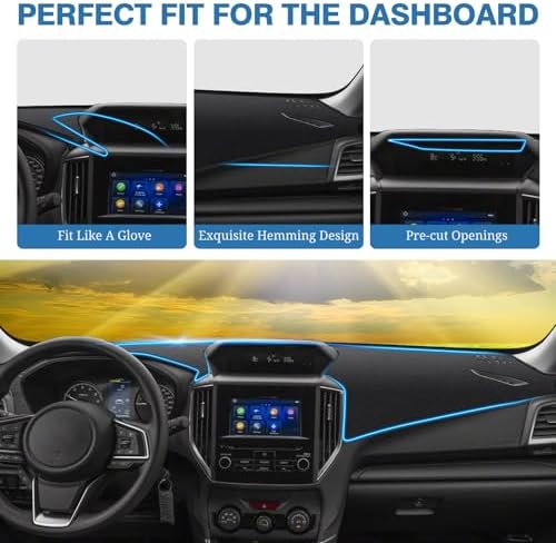 FIILINES Dash Cover for 2019-2024 Subaru Forester, Dashboard Mat Exact Fit for - Image 4