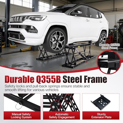 SPECRAFT 8000LBS Black Portable Hydraulic Car Lift, Home Garage - Image 4