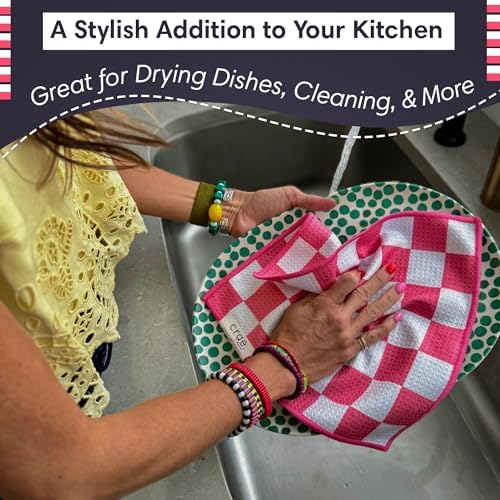 Double-Sided Microfiber Washcloths, Waffle Weave Kitchen Washcloths - Image 3