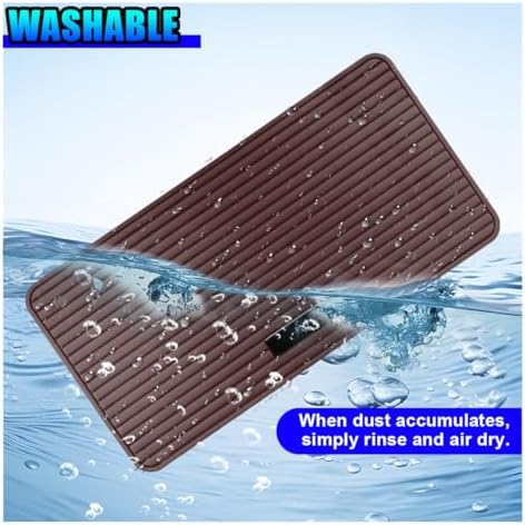 Craedli Car Dashboard Anti-Slip Mat, 11.81"×5.94" Waterproof PVC Phone Gripping - Image 4