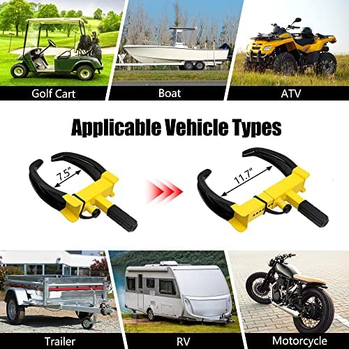 KAYCENTOP Universal Wheel Lock Clamp Anti Theft Trailer Locks Fit Most Vehicles - Image 4