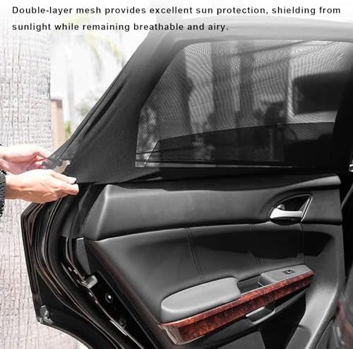 4 PCS Car Window Shades, Double-Layer Automotive Front & Rear Side Window - Image 4
