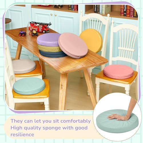 Juexica 8 Pcs Floor Cushions Kids, Hippie Boho Color, 13.8 x 13.8 x 2 Inch - Image 6
