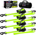 Retractable Ratchet Straps 1" x 13 Ft, 800 Lbs, 4 Pack by LYNXHOLD