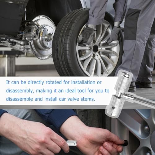 Tire Repair Valve Stem Tool, 3 in 1 Steel Valve Stem Puller Fishing Tool - Image 4