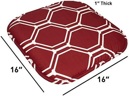 Sweet Home Collection Chair Cushion Memory Foam Pads Honeycomb Pattern Slip Non - Image 3