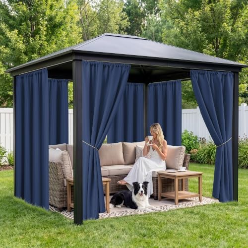 Outdoor Curtains for Patio Waterproof, 8 Panels, Rod Pocket - Image 4