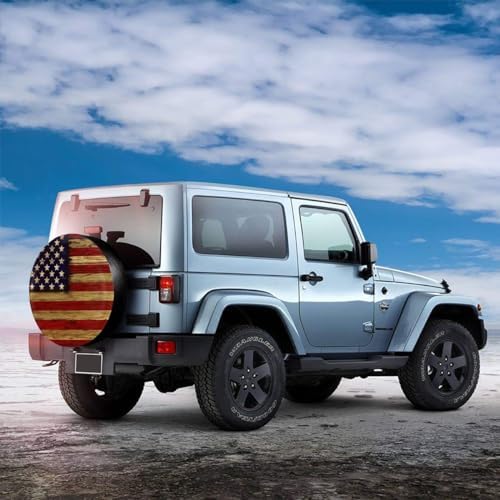 Tire Cover American Flag Potable Universal Spare Wheel Tire Cover - Image 3