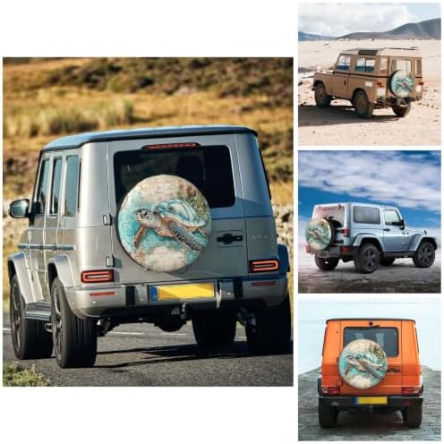 Sea Turtle Spare Tire Cover Waterproof Wheel Cover 17 Inch Universal Fit - Image 4