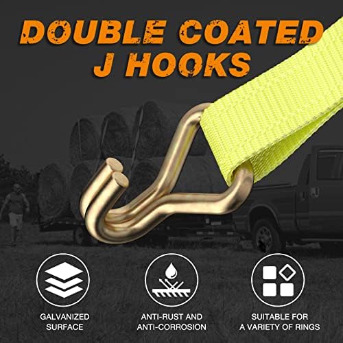 Ratchet Tie Down Strapa 2-Pack 2in x 27ft - Image 6