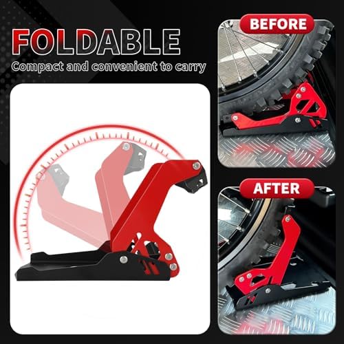 Foldable Motorcycle Wheel Chock 1800 lbs Capacity - Image 5