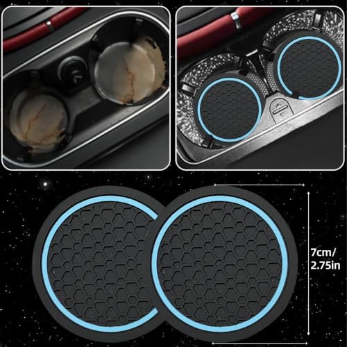 NBTEPEM 6 Pcs Aquamarine Steering Wheel Cover Set, Sport Microfiber Leather - Image 7