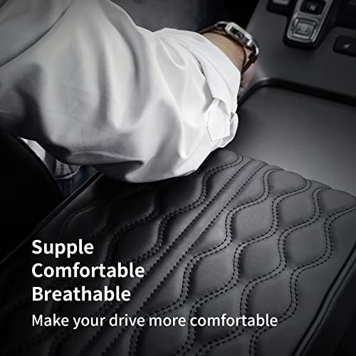 Car Center Console Heighten Cover, Leather Memory Foam Car Armrest Booster Pads - Image 3