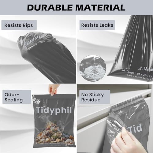 50 Bags Hanging Car Trash Bags Disposable, 2 Gallon Car Garbage Bags. Gray - Image 4
