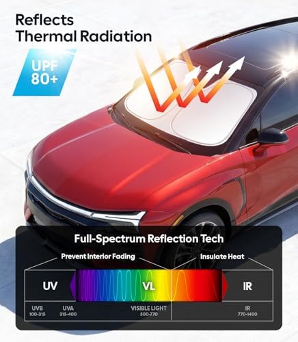 Wigoo for Chevrolet Blazer Windshield Sunshade, Custom Fit, Keeps Cool - Image 3