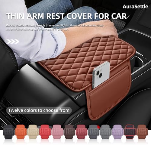 Leather Waterproof Car Armrest Console Pad - Image 4